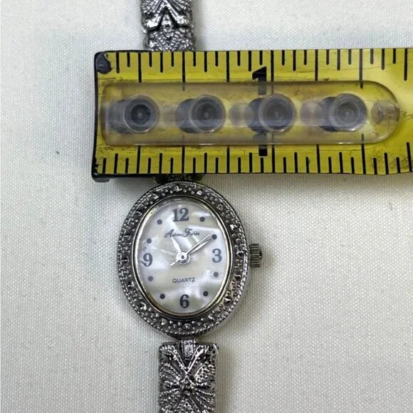 Vintage Ashley Fields Women's Silver Medal Link Watch SKU 5372 - Picture 7 of 7